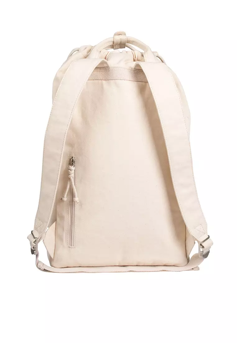 Doughnut Macaroon Drawstring Organic Cotton Series Beige Backpack