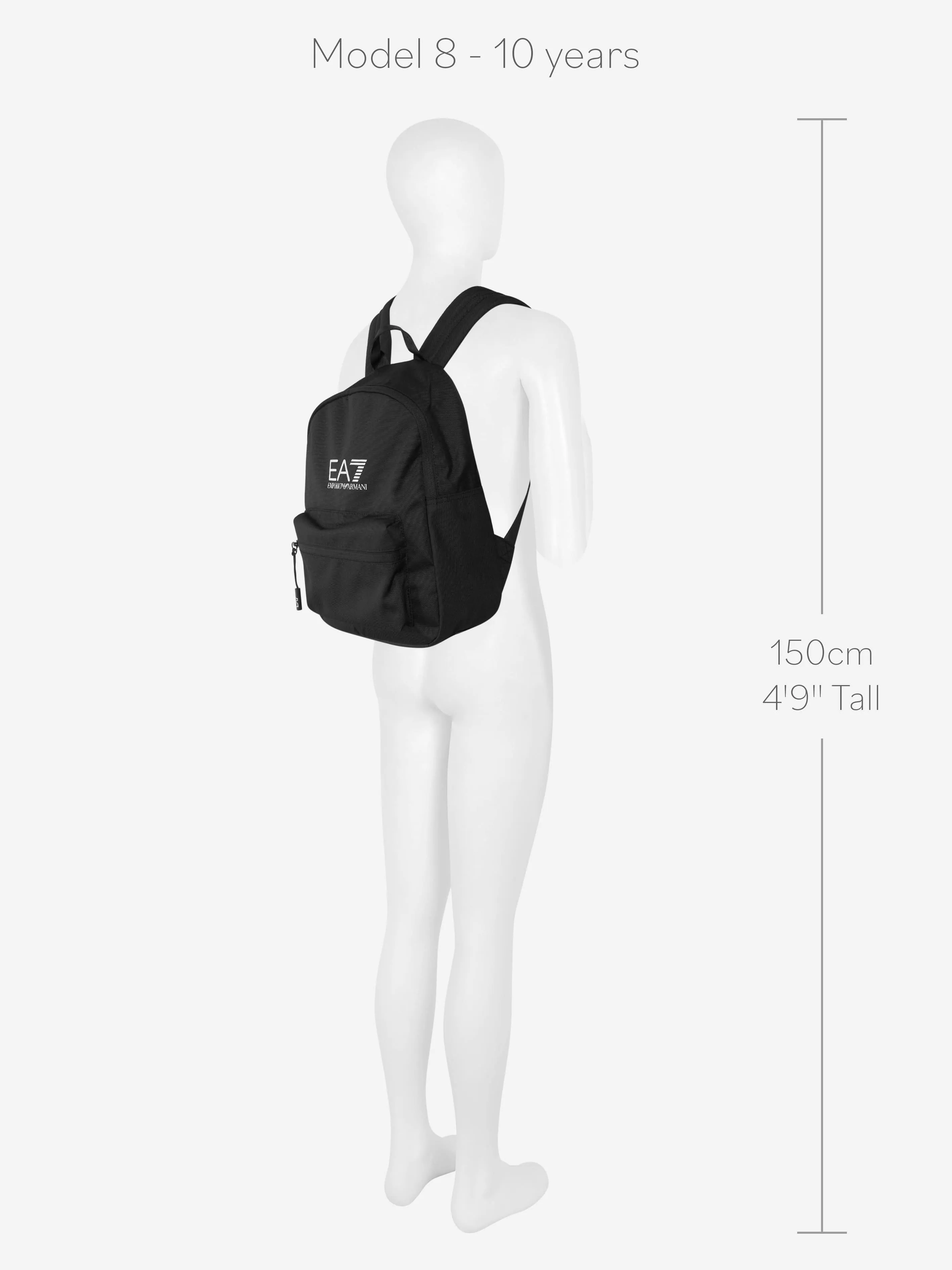 EA7 Emporio Armani Kids Logo Backpack in Black