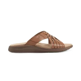 EASY SPIRIT MEADOW SLIP ON SANDALS - MEDIUM BROWN