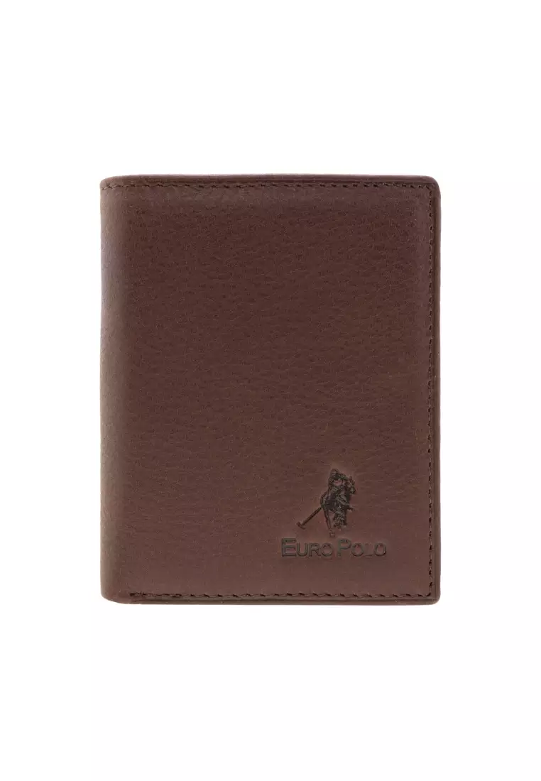 Euro Polo Euro Polo Grain Leather Small Vertical Cards Coin Wallet EWB 40162