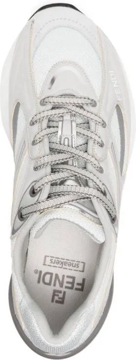 FENDI First 1 leather-paneling low-top sneakers White