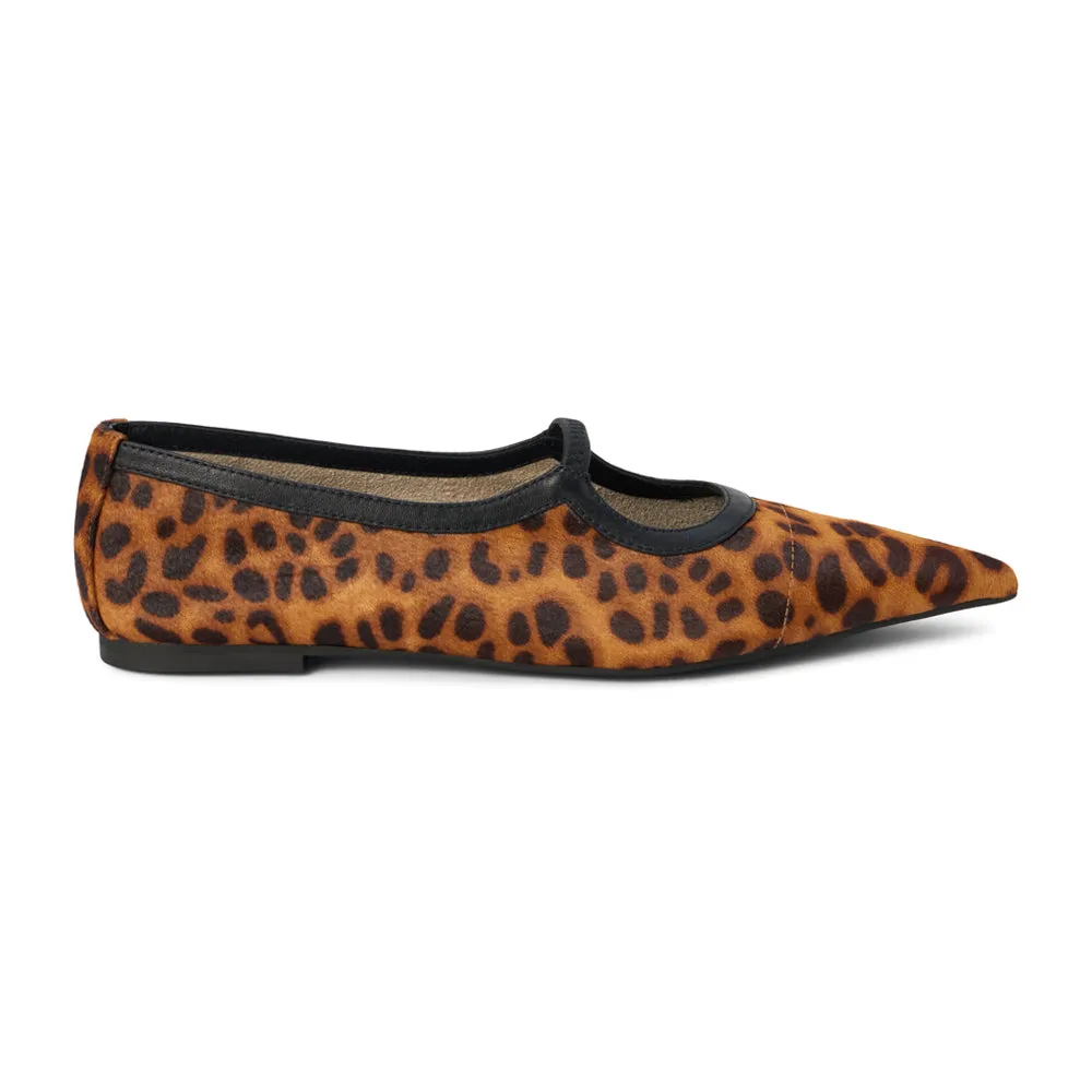 Fleur Leopard Mary Jane Flats