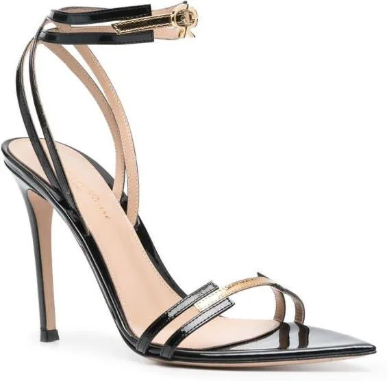 Gianvito Rossi thin double-strap heeled sandals Black