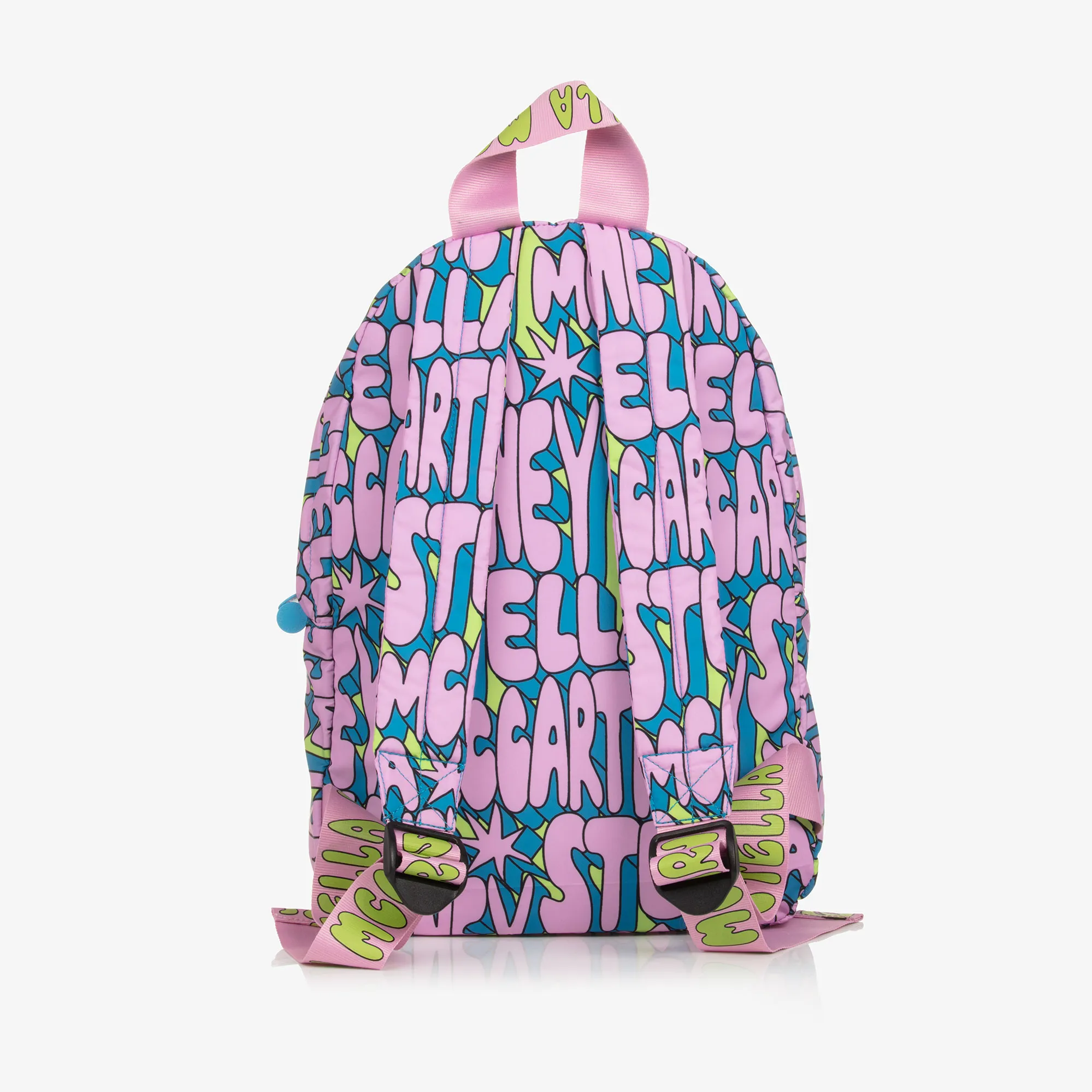 Girls Blue & Pink Logo Print Backpack (40cm)