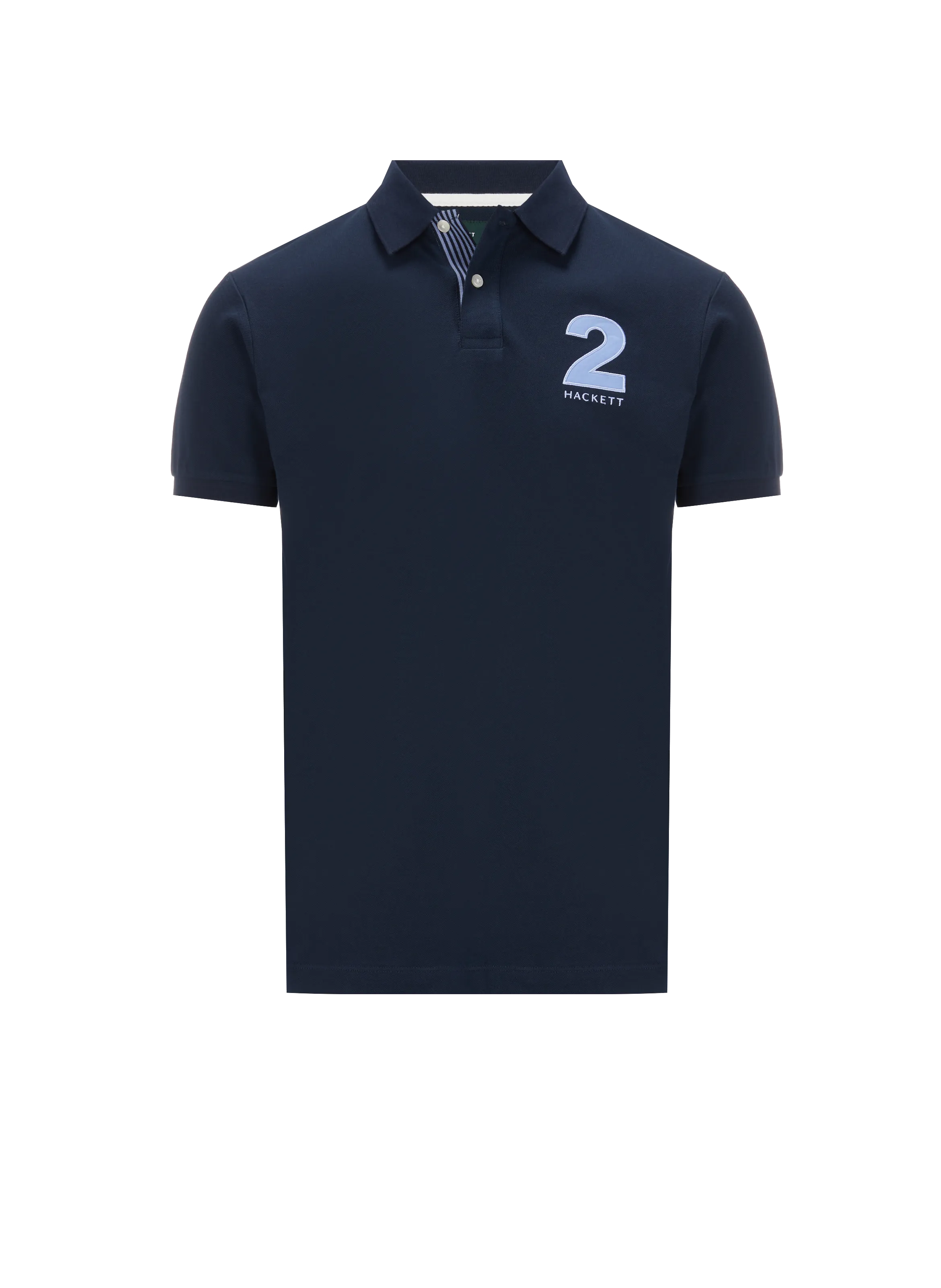 HACKETT  Plain cotton polo shirt - Blue