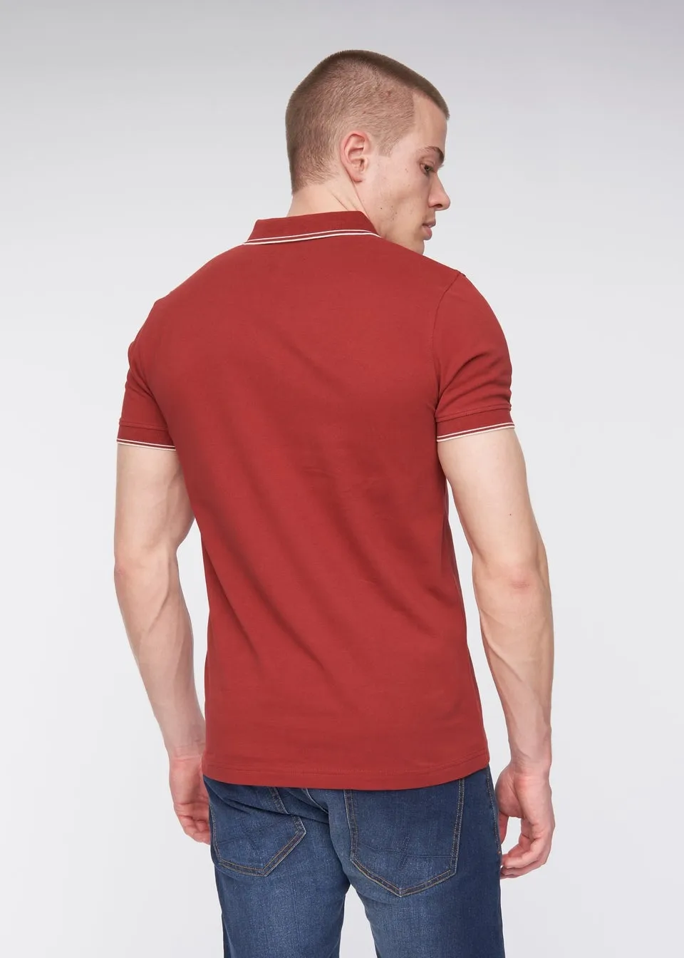 Henleys Deep Red Henflare Polo