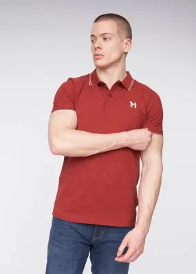 Henleys Deep Red Henflare Polo