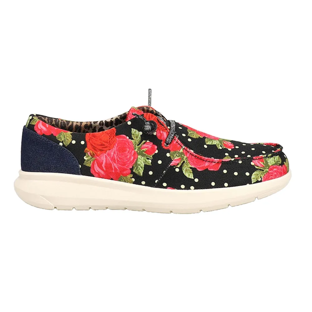 Hilo Rodeo Quincy Floral Polka Dot Slip On Flats