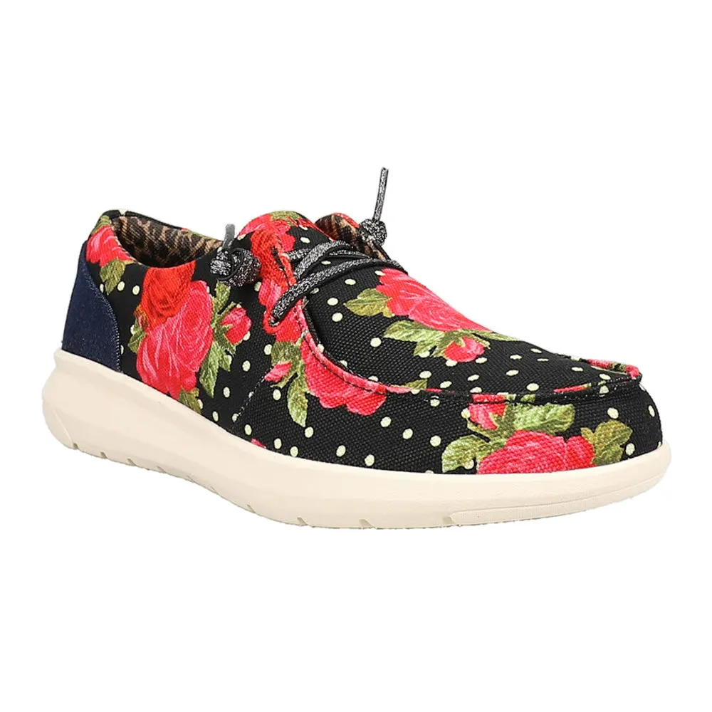 Hilo Rodeo Quincy Floral Polka Dot Slip On Flats