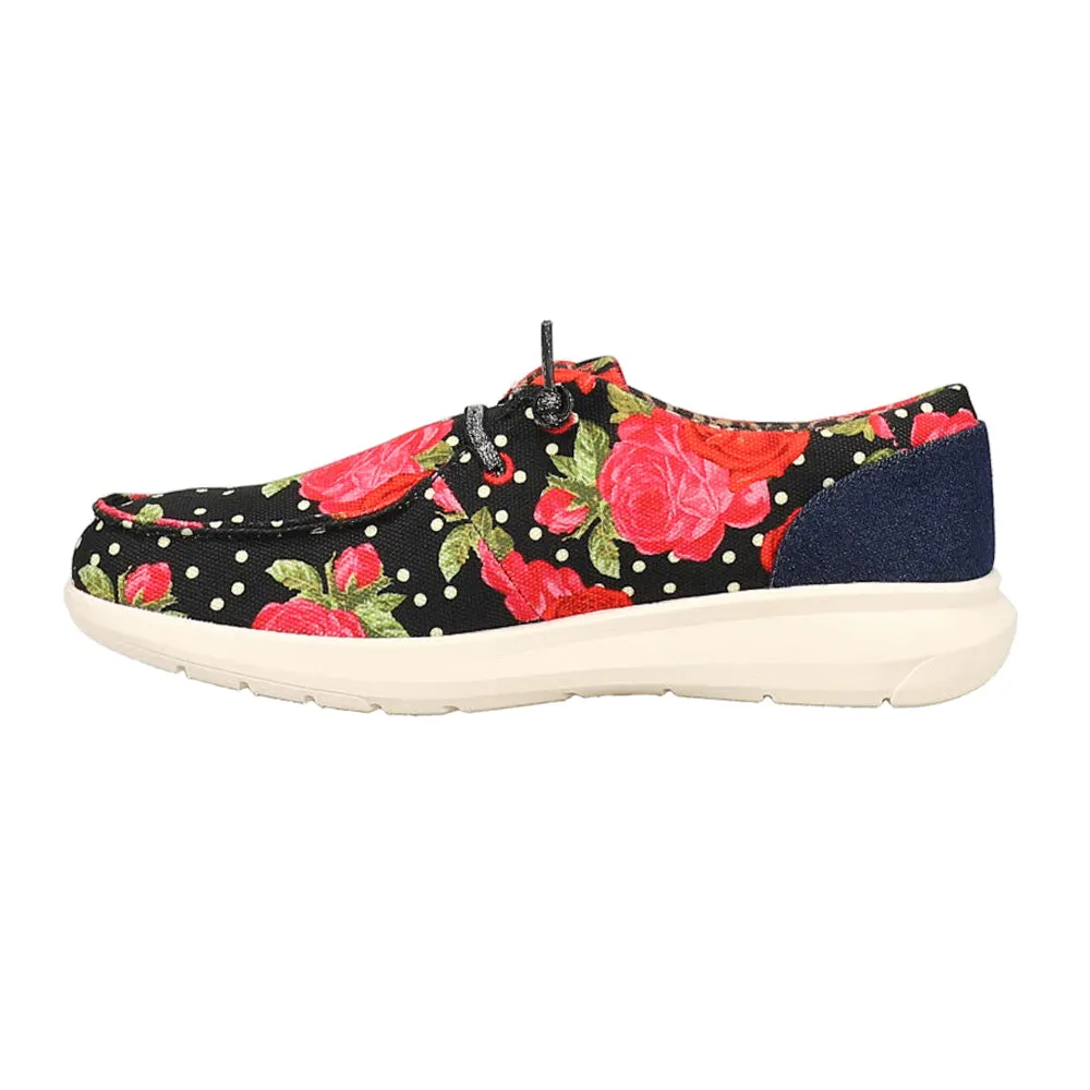 Hilo Rodeo Quincy Floral Polka Dot Slip On Flats