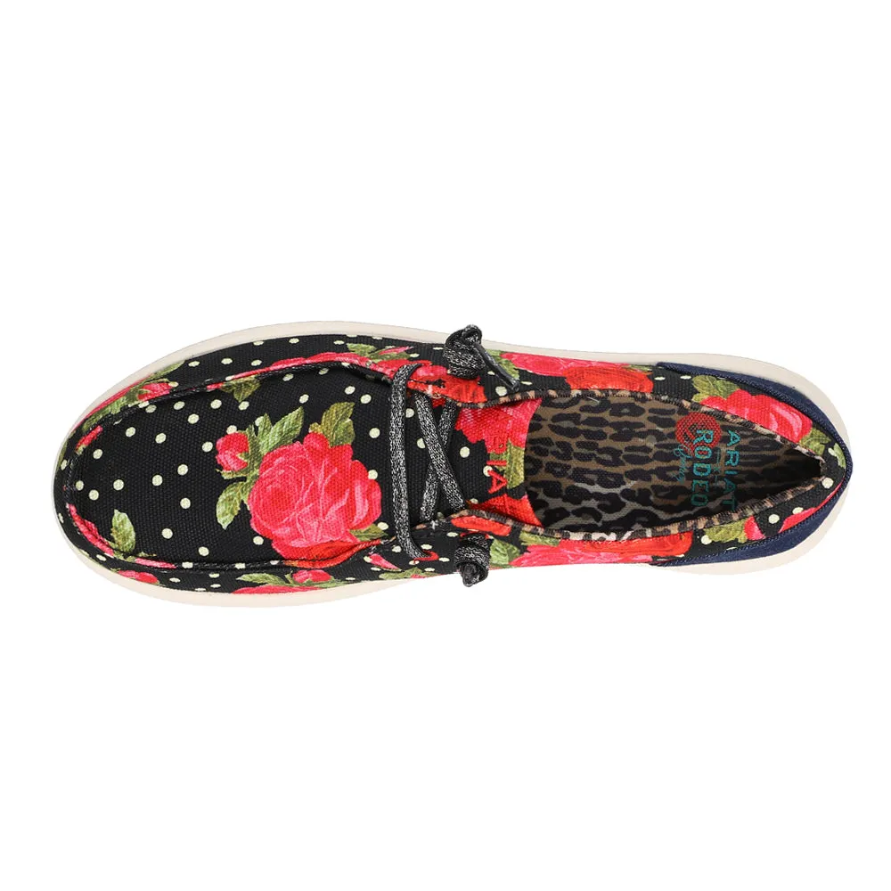 Hilo Rodeo Quincy Floral Polka Dot Slip On Flats