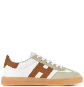 Hogan Cool panelled leather sneakers Neutrals