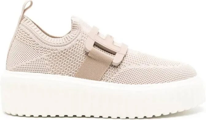 Hogan knitted wedge sneakers Neutrals