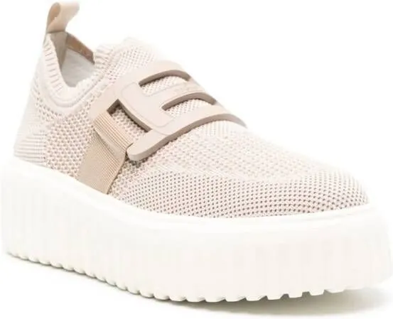 Hogan knitted wedge sneakers Neutrals