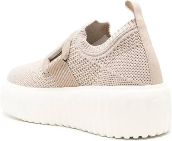 Hogan knitted wedge sneakers Neutrals