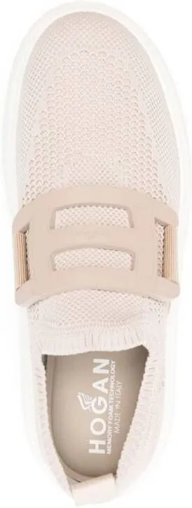 Hogan knitted wedge sneakers Neutrals