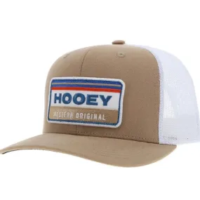 Hooey Horizon Trucker Hat in Tan & White