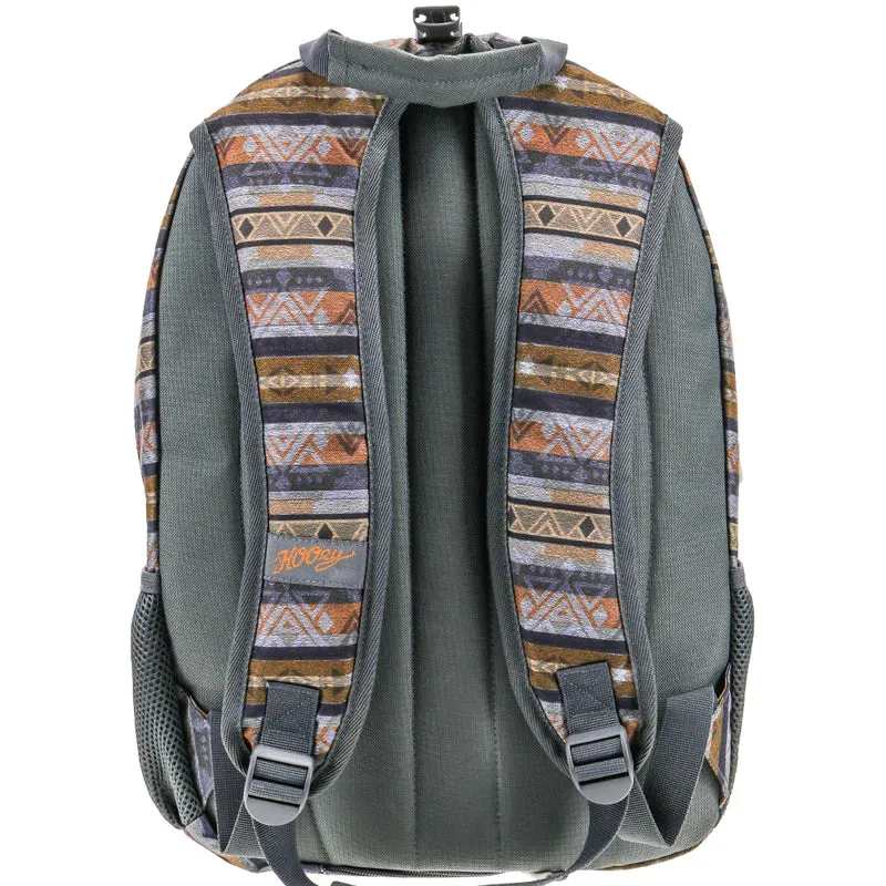 Hooey Rockstar Backpack Grey/Tan Stripe w/Charcoal