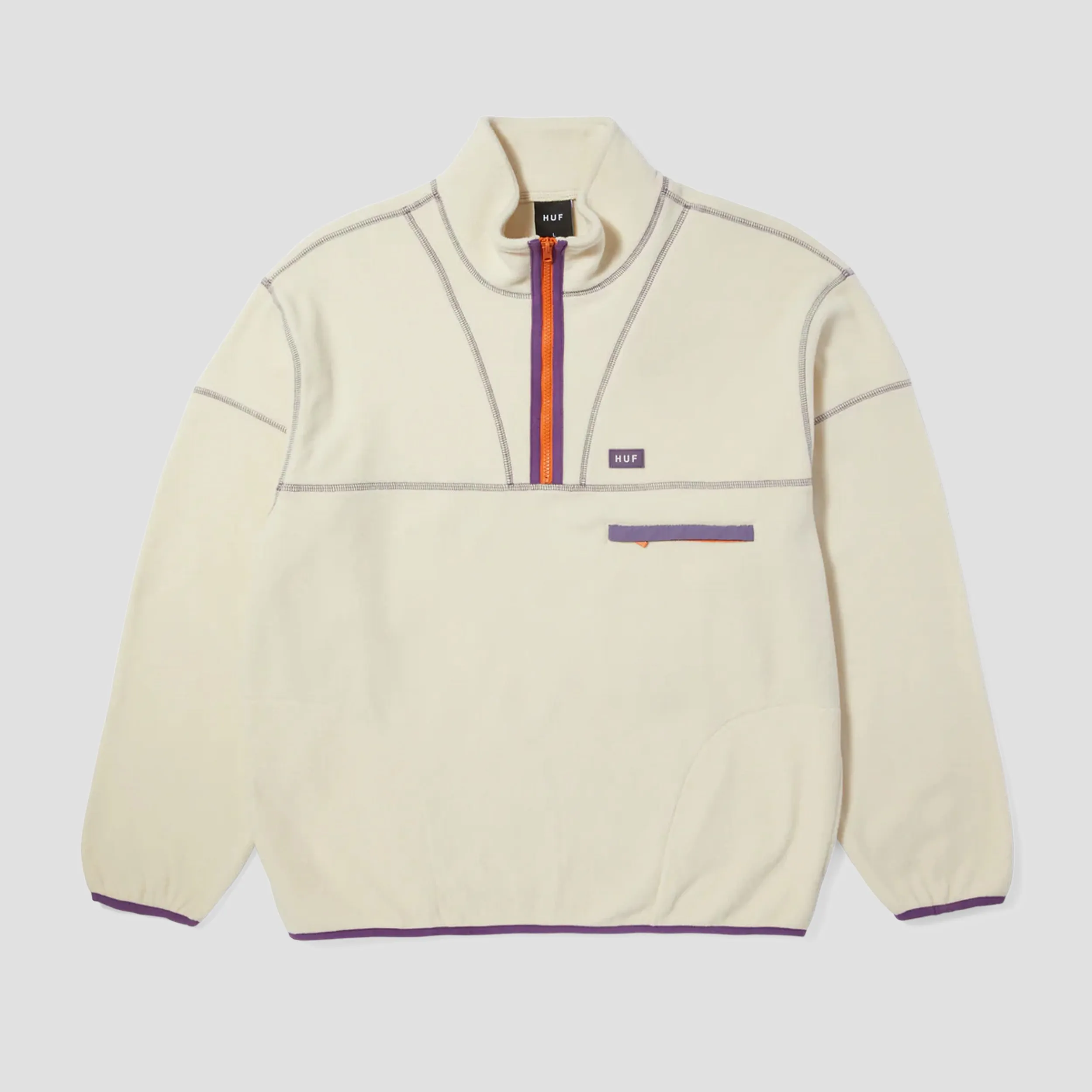 HUF Elysian Quarter Zip Fleece Bone