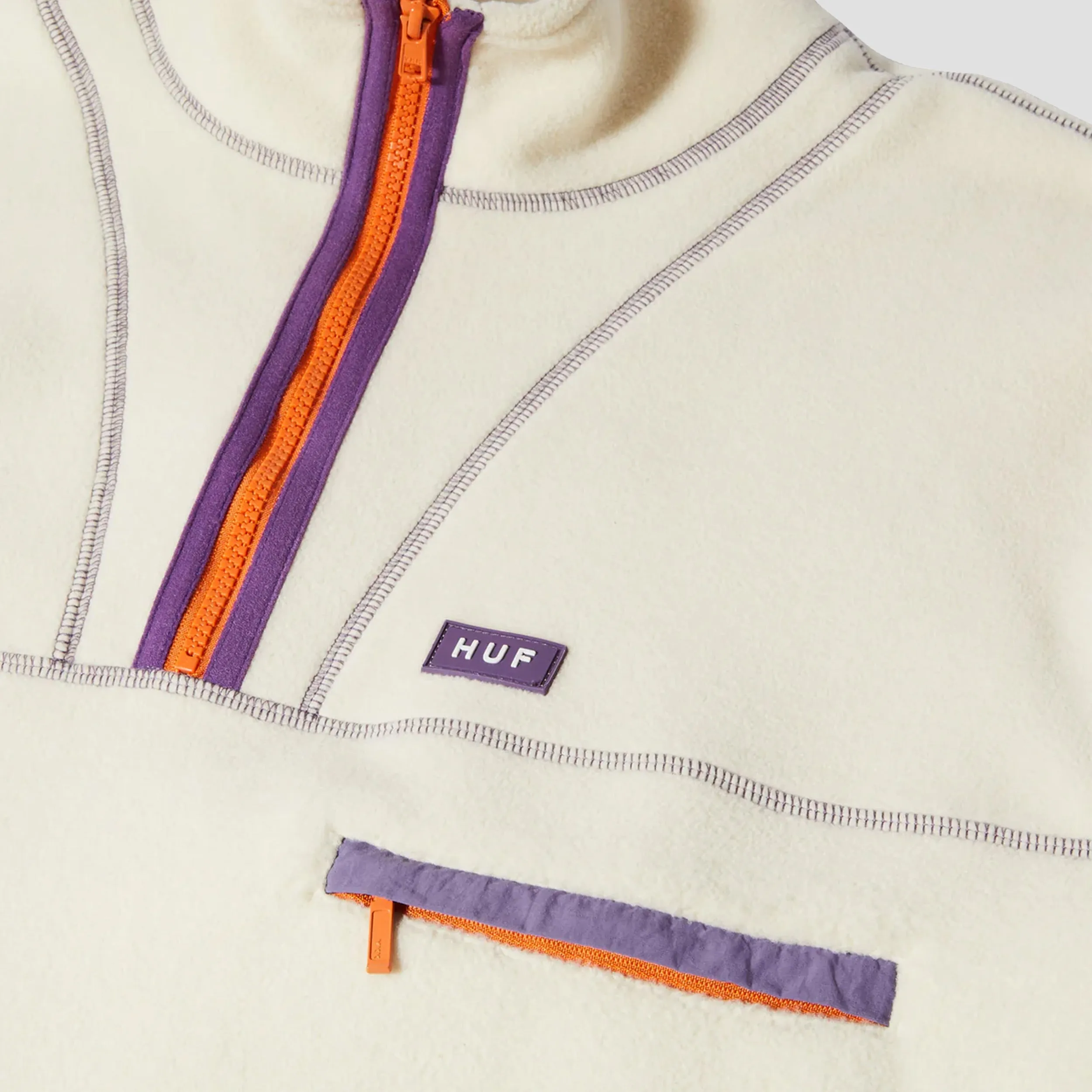 HUF Elysian Quarter Zip Fleece Bone