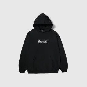 HUF Logo Applique Hooded Fleece - Black