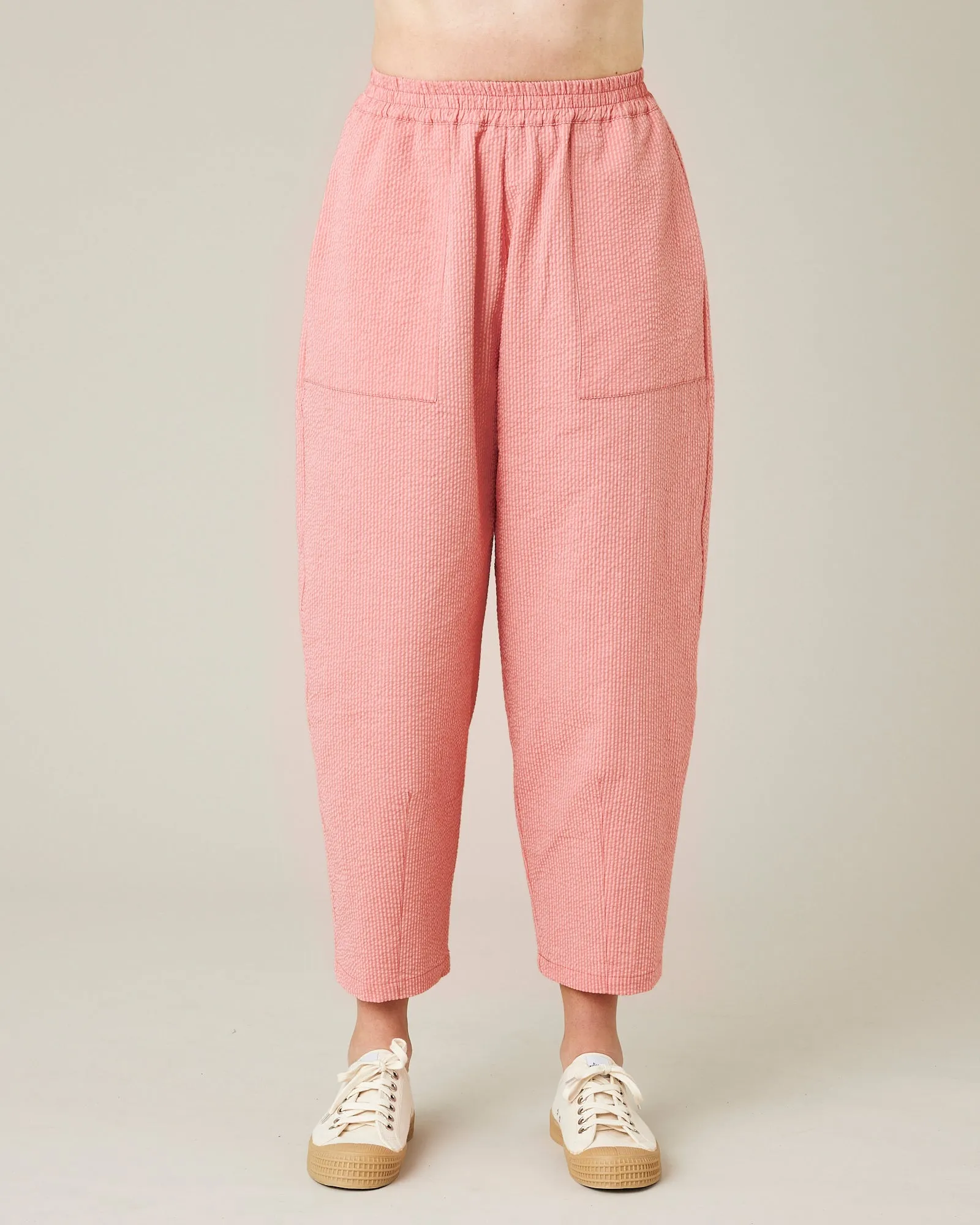 Huxley Coral Seersucker Trousers