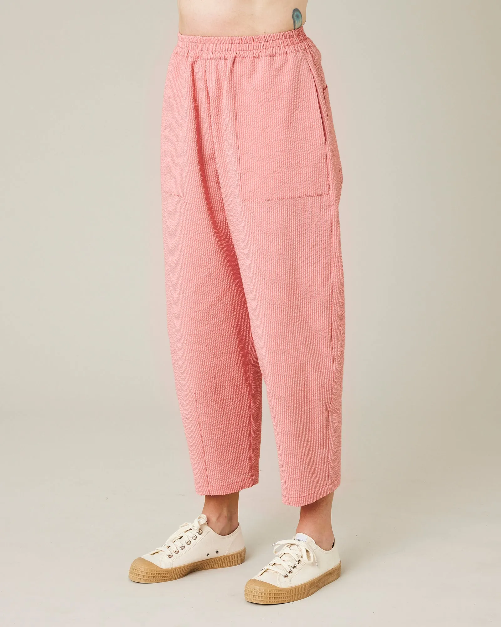 Huxley Coral Seersucker Trousers