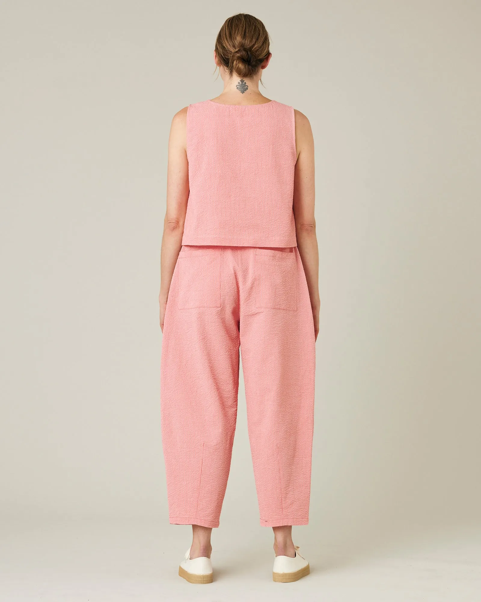 Huxley Coral Seersucker Trousers