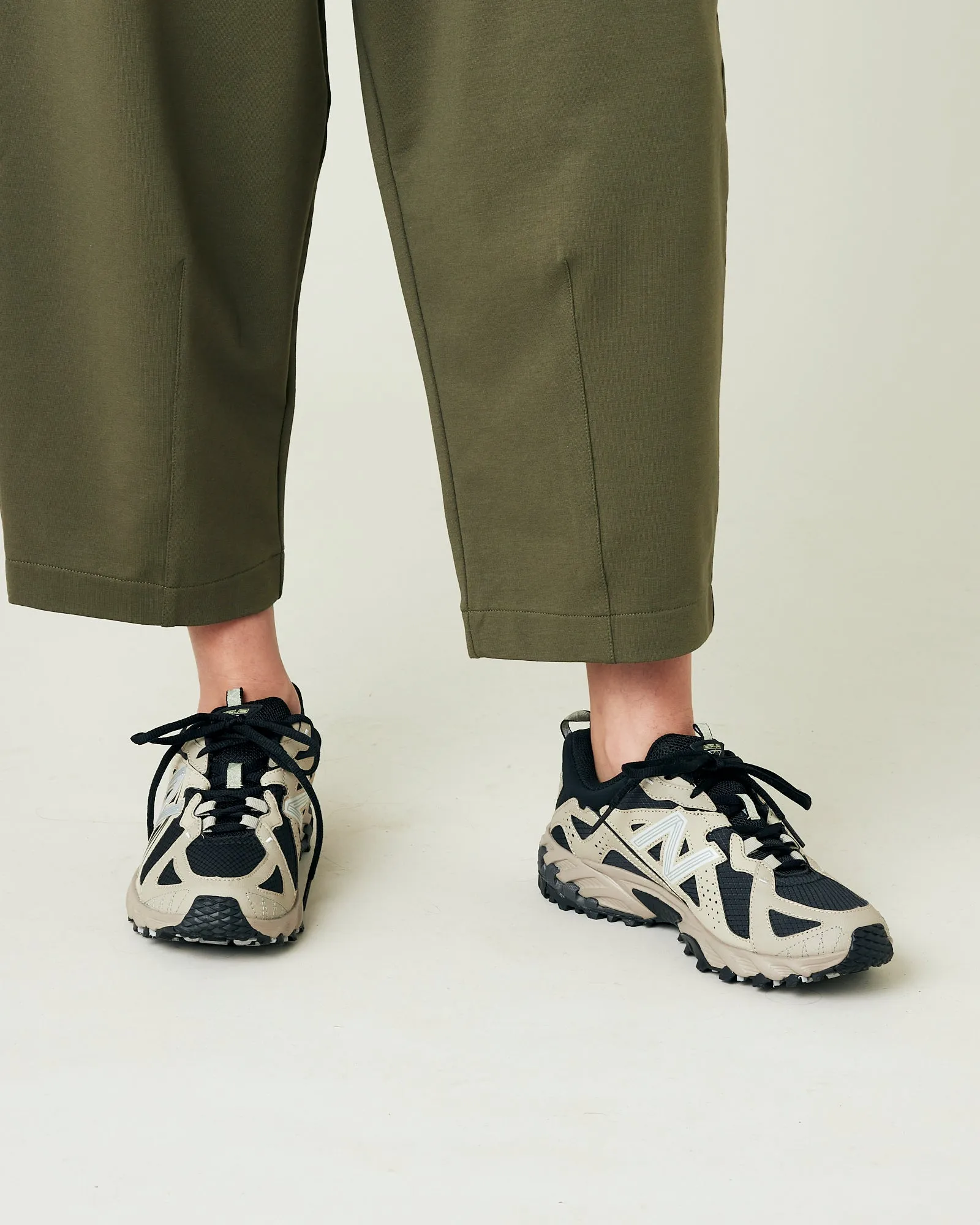 Huxley Olive Cotton Jersey Trousers