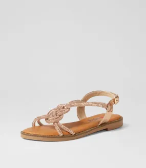 I LOVE BILLY Anamoe Rose Gold Multi Sandals