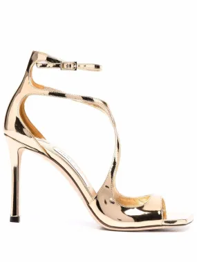 Jimmy Choo    Jimmy Choo Azia Metallic Effect Sandals