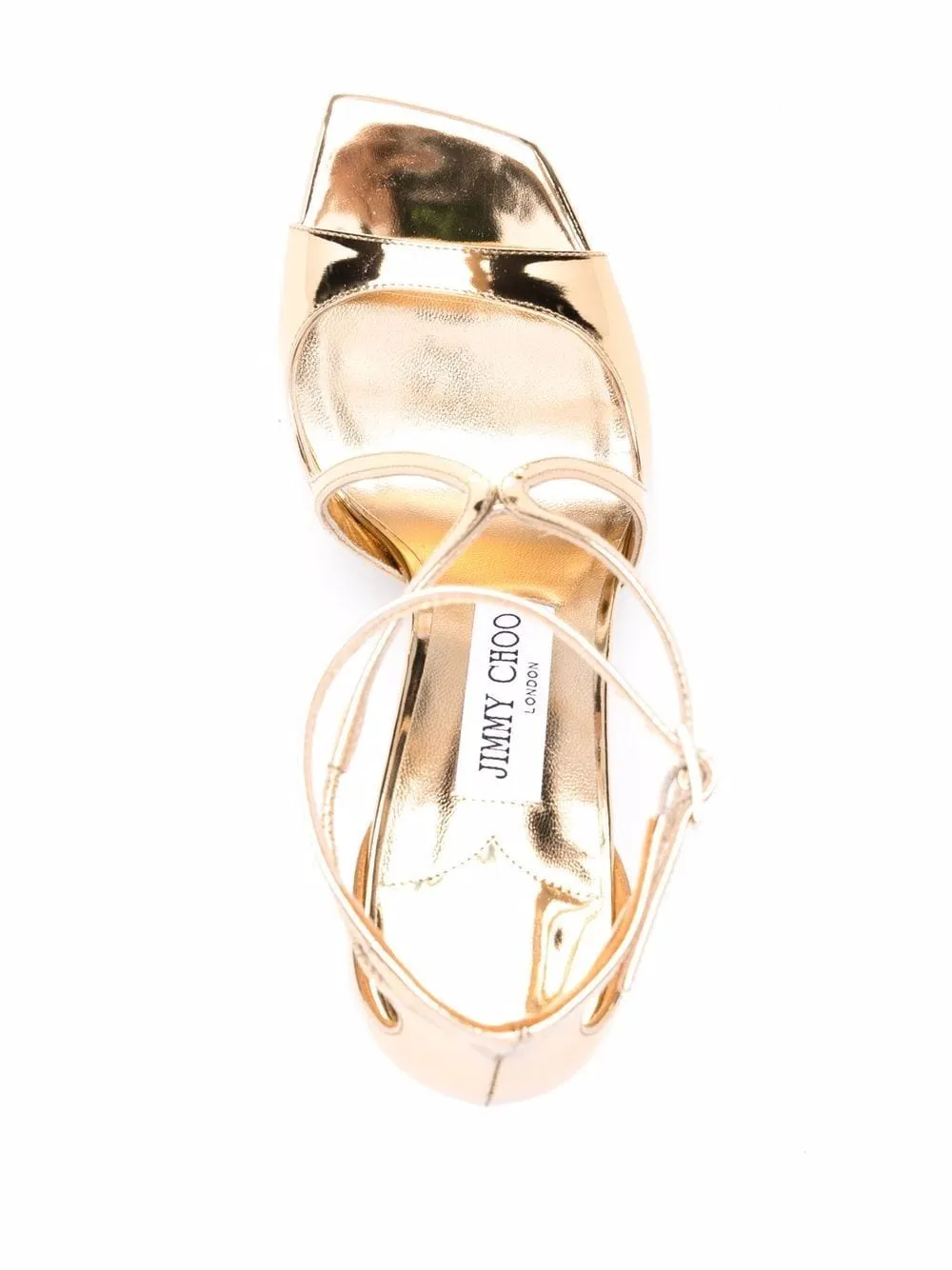 Jimmy Choo    Jimmy Choo Azia Metallic Effect Sandals