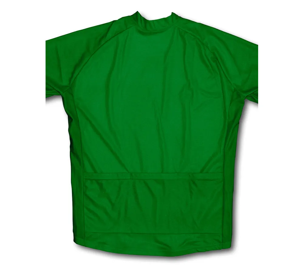 Keep Calm and Pedal On Green Winter Thermal Cycling Jersey