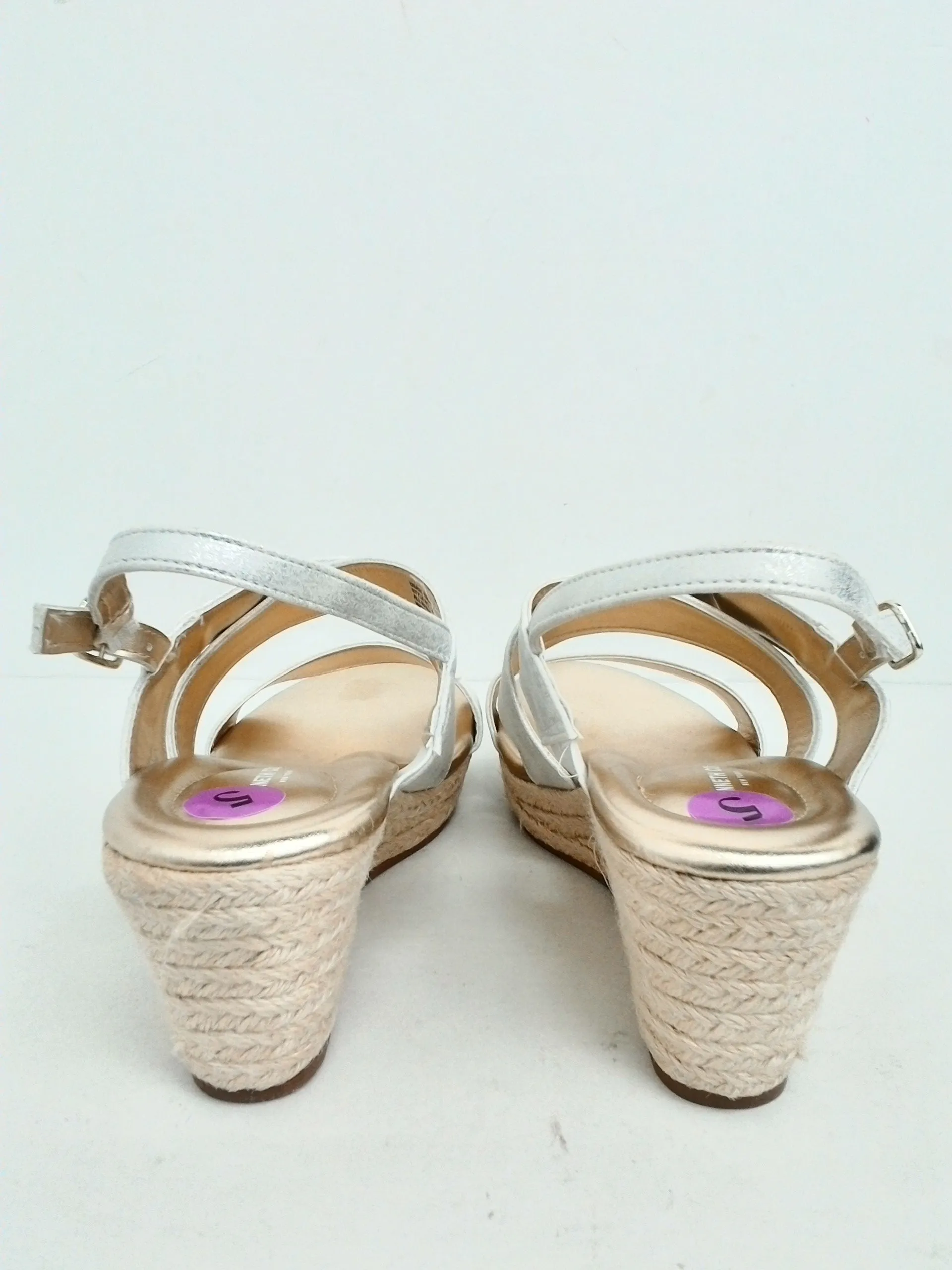 Kenneth Cole Women's White/Gold Wedge Sandals Size 5