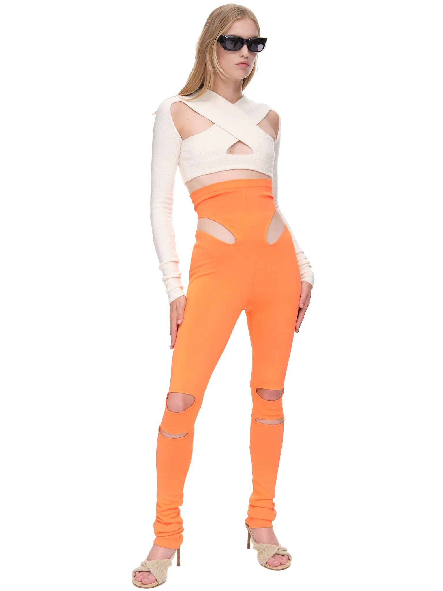 Knit Cutout Leggings (TR06-KN-F-MANDARIN)