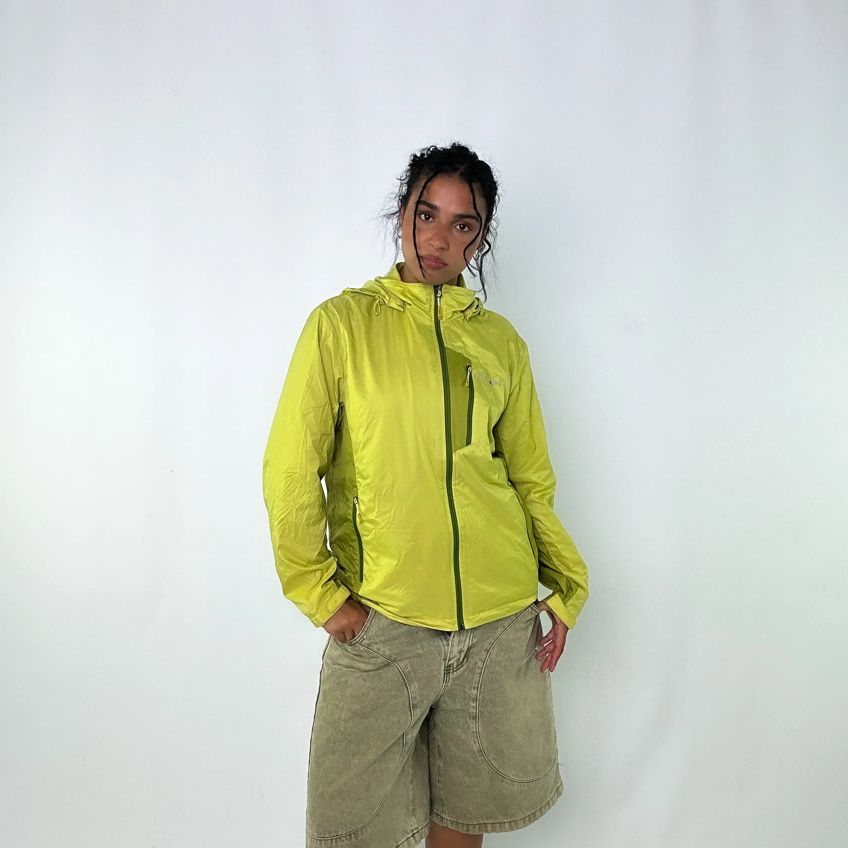 Light Green 90s Montbell Light Rain Jacket (L)