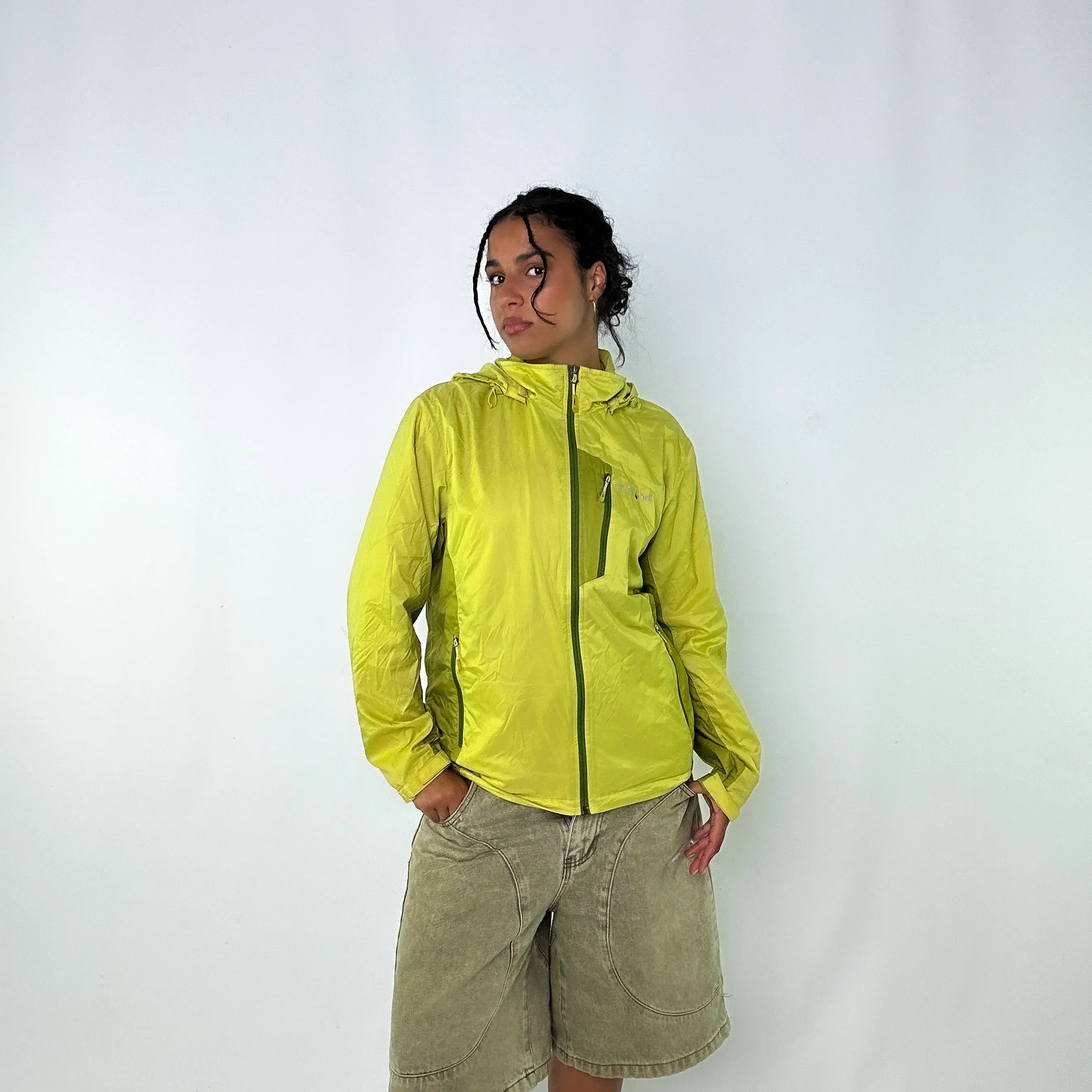 Light Green 90s Montbell Light Rain Jacket (L)