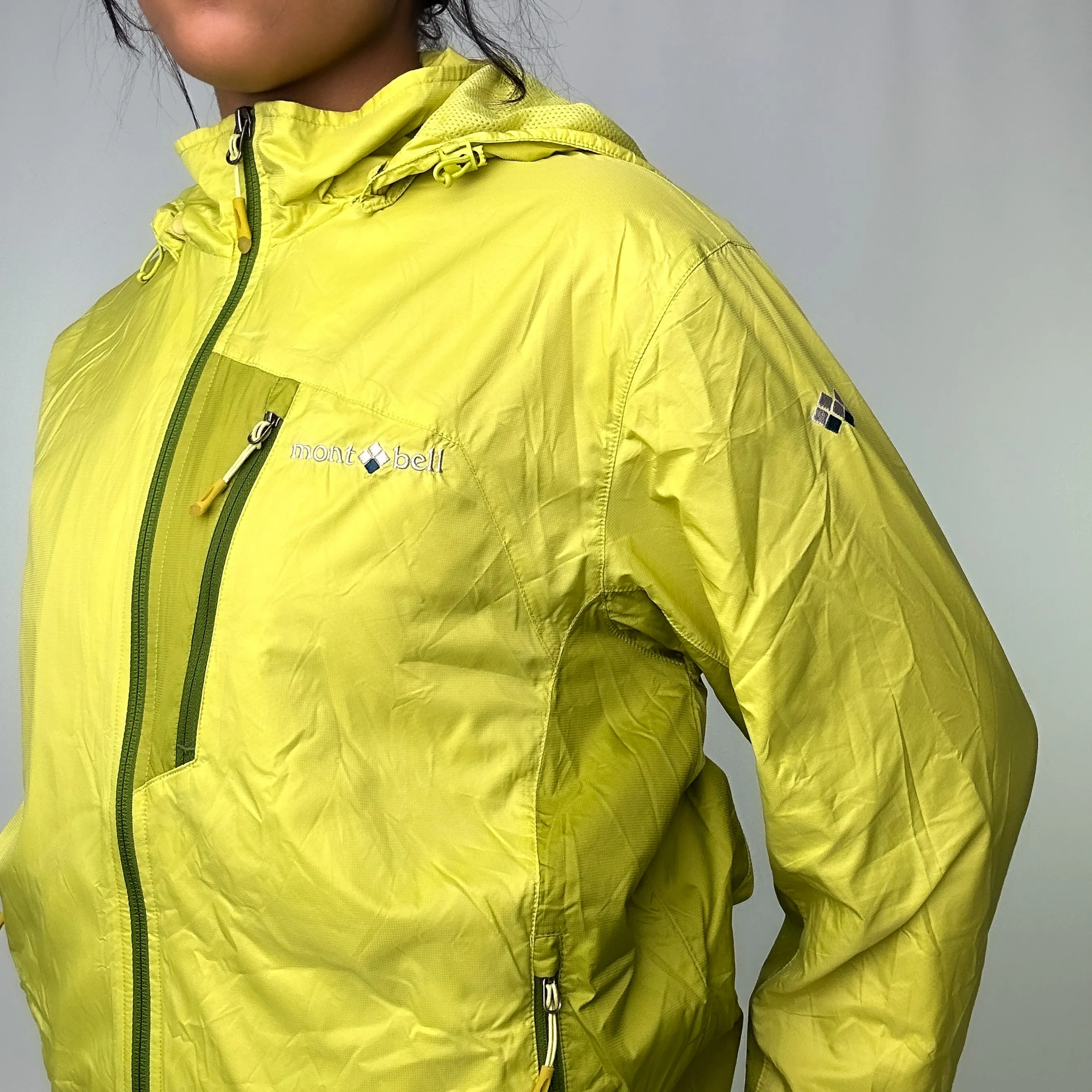 Light Green 90s Montbell Light Rain Jacket (L)