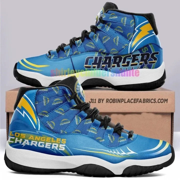 Los Angeles Chargers Air Jordan 11 Sneakers For Men Women