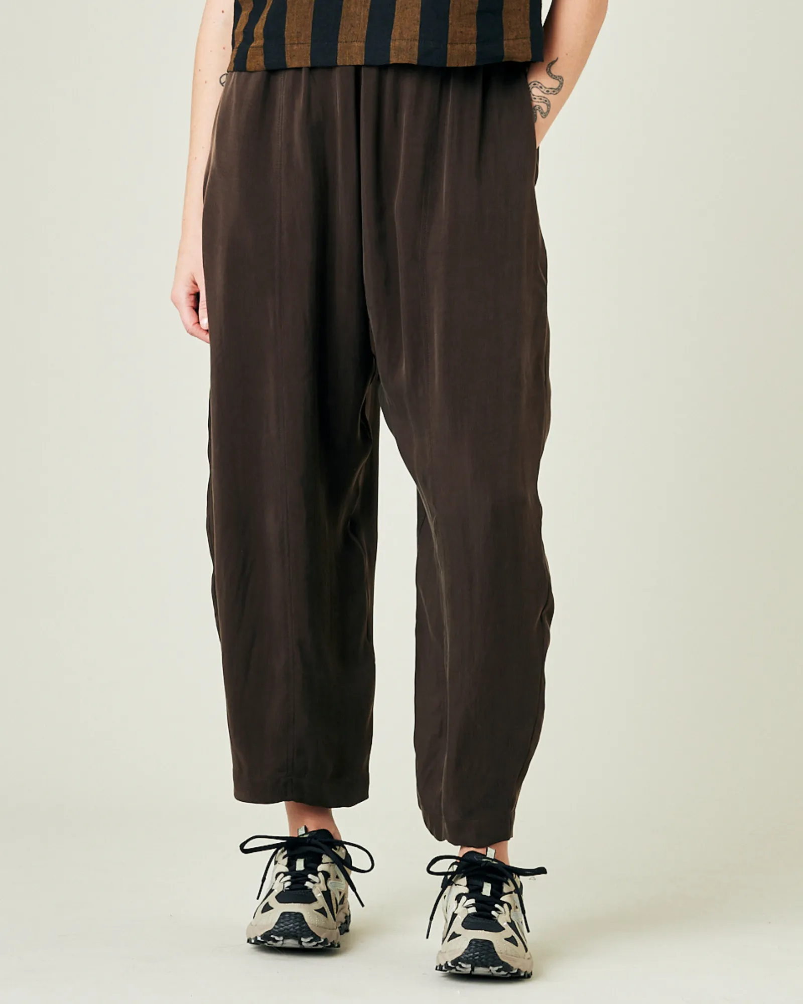 Mabel Espresso Cupro Trousers