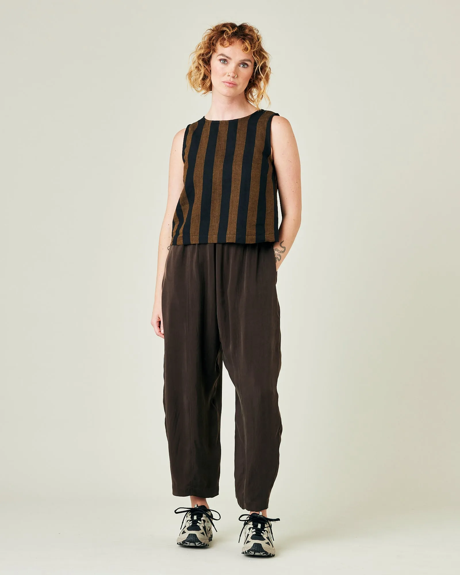 Mabel Espresso Cupro Trousers