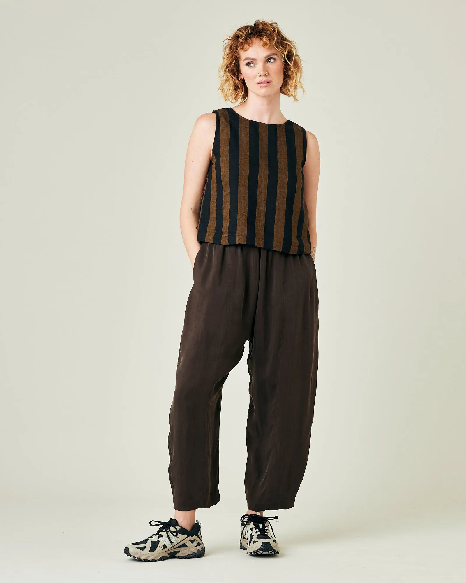 Mabel Espresso Cupro Trousers