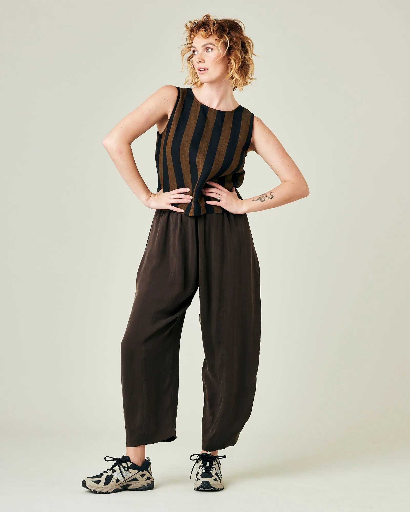 Mabel Espresso Cupro Trousers