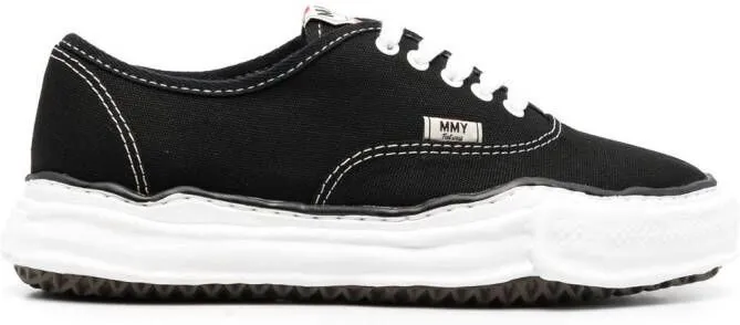 Maison MIHARA YASUHIRO Baker canvas low-top sneakers Black