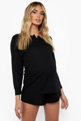 Maternity Oversized Button Nursing Co-ord