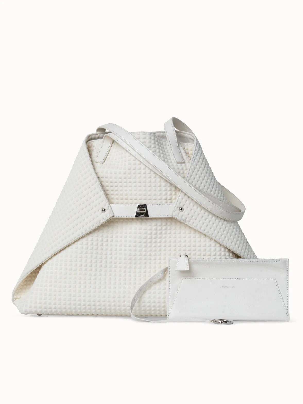 Medium Ai Shoulder Bag in Techno Trapezoid Fabric