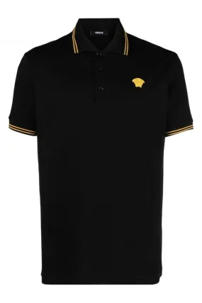 Medusa Piquet Polo Shirt Black