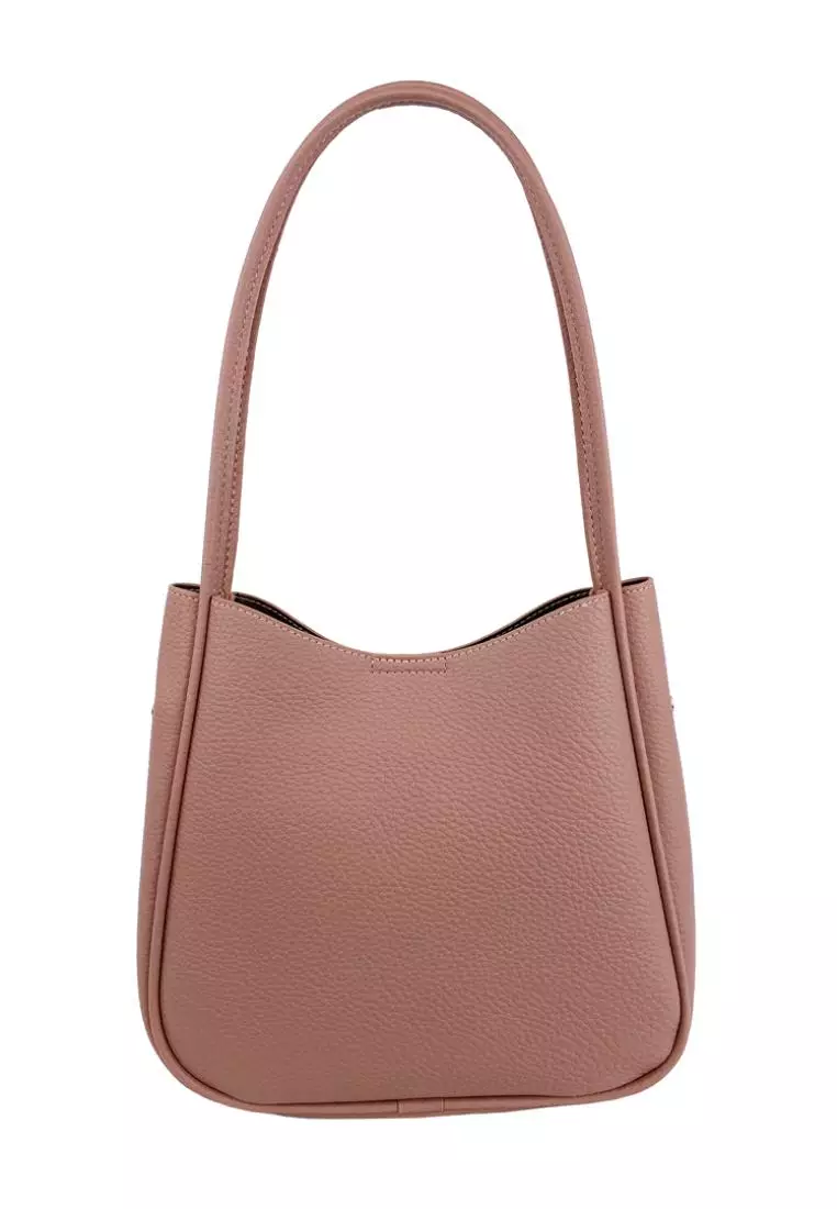 Mel&Co Pebbled Double Handle Shoulder Bag