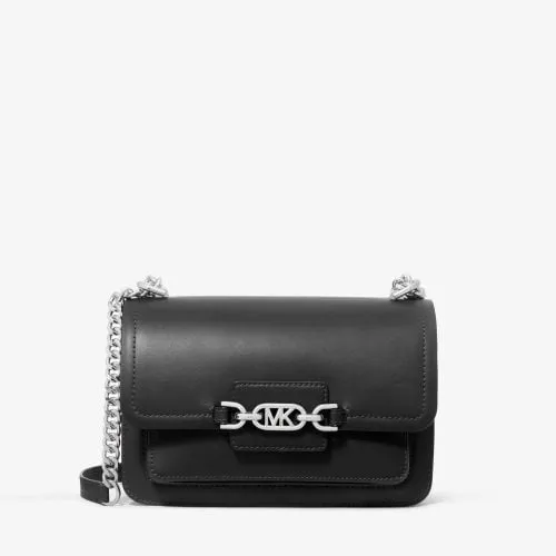 Michael Kors Heather Large Leather Shoulder Bag | Black