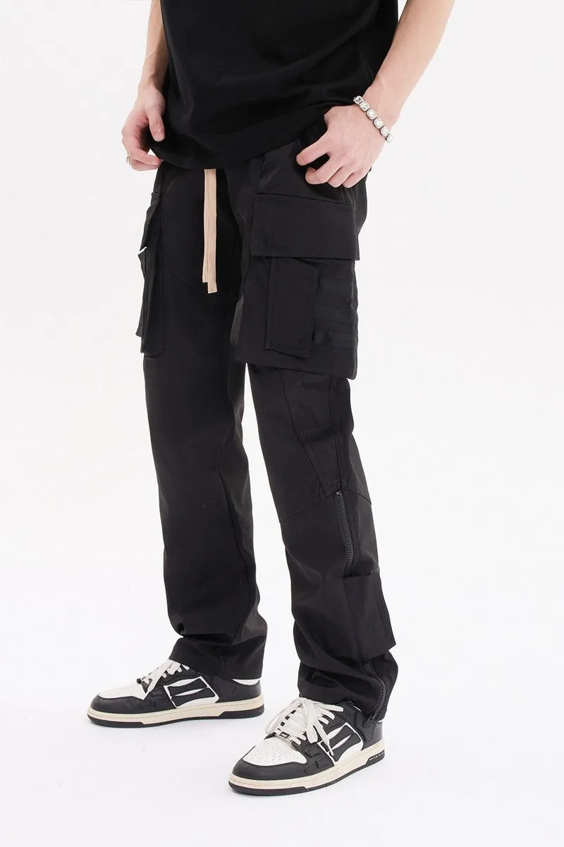 Multi Pocket Straight Trousers